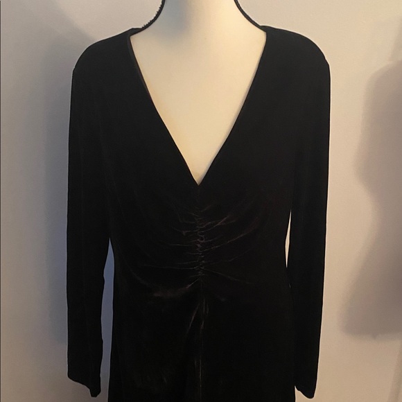 Laundry by Shelli Segal black velvet NWT size 10 dress - Picture 2 of 8